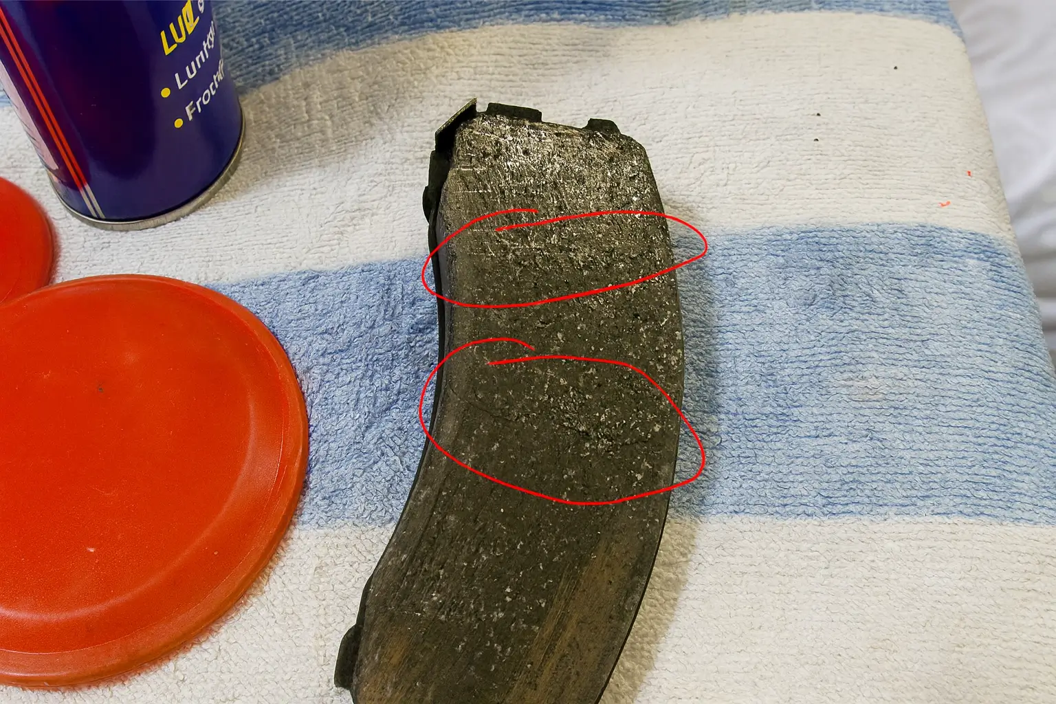 Pastilha de freio com rachadura?